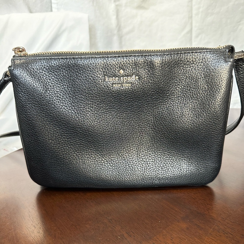 Kate Spade Triple Gusset Black Crossbody